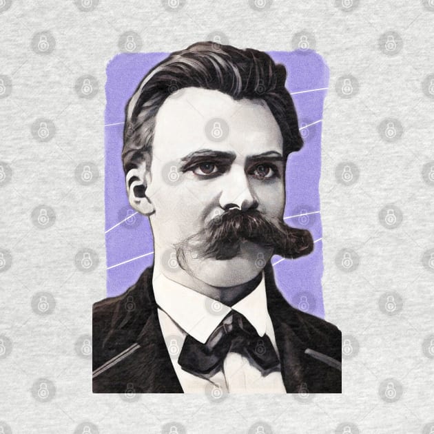 German Philosopher Friedrich Nietzsche illustration by Litstoy 